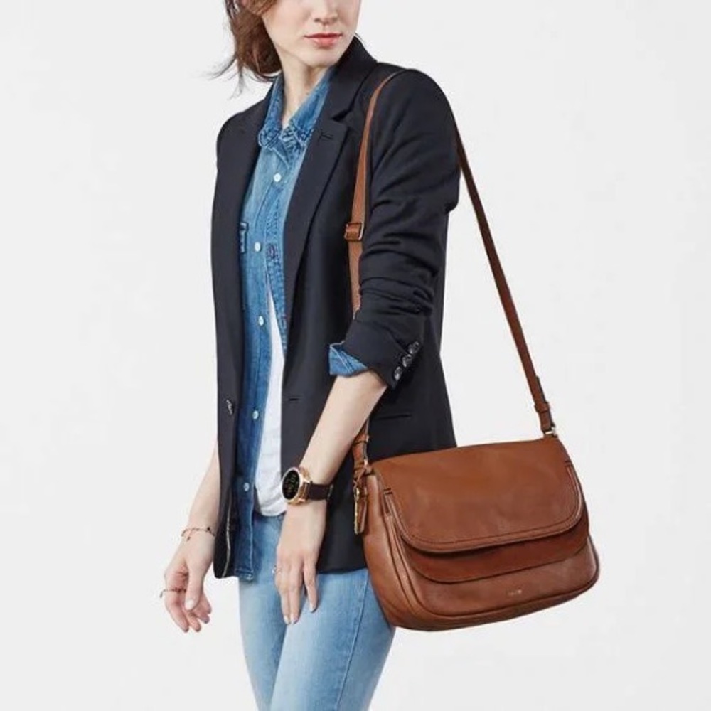 Fossil Peyton Crossbody Leather Bag